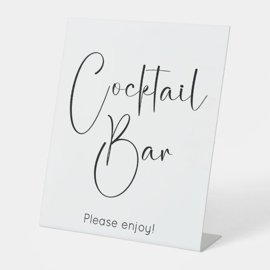 Moderne Script Cocktail Bar Sockelschild (Vorderseite)