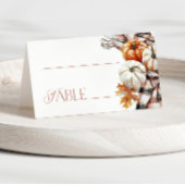 Moderne Script Cosy Fall Platzkarten Namenskarte