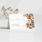 Moderne Script Cosy Fall Platzkarten Namenskarte