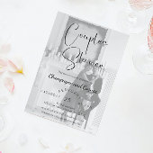 Moderne Script Couples Dusche Foto Einladung