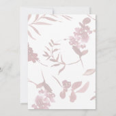 Moderne Script Couples Dusche Rose Rosa Foto Einladung (Rückseite)