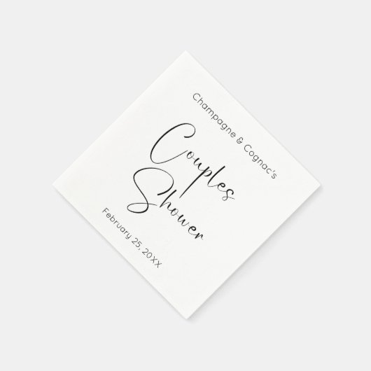 Moderne Script Couples Dusche Serviette (Ecke)