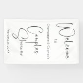 Moderne Script Couples Dusche Willkommen Banner (Horizontal)