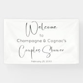 Moderne Script Couples Dusche Willkommen Banner (Horizontal)