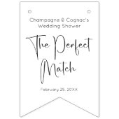 Moderne Script Couples Dusche Wimpelkette (Erste Fahne)