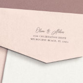 Moderne Script Couples Rücksendeadresse Permastempel