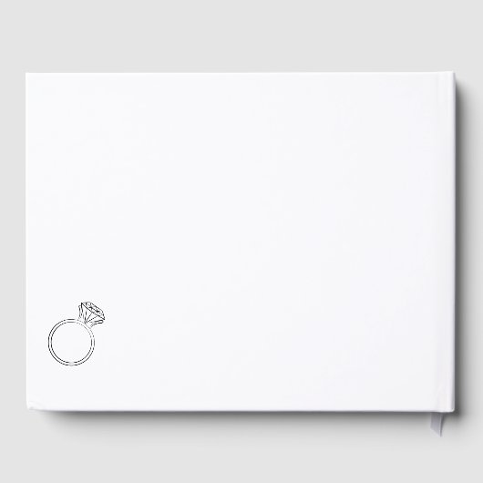 Moderne Script Couples Showbook Gästebuch (Rückseite)