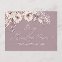 Moderne Script Creme Floral Trauzeugin