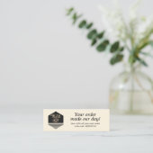 Moderne Script Custom Order Danke Card Mini Visitenkarte (Stehend Vorderseite)