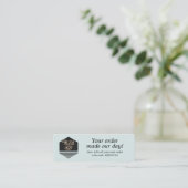 Moderne Script Custom Order Danke Card Mini Visitenkarte (Stehend Vorderseite)