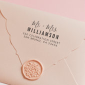 Moderne Script Custom Wedding Names Rücksendeadres Gummistempel