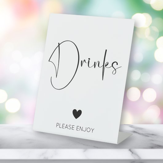 Moderne Script Drinks Kinderdusche Sockelschild
