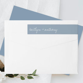 Moderne Script Dusty Blue Minimalistic Wedding