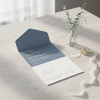 Moderne Script Dusty Blue Minimalistic Wedding
