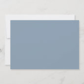 Moderne Script Dusty Blue Minimalistic Wedding Save The Date (Rückseite)