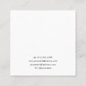 Moderne Script Earring Display Business Card Quadratische Visitenkarte (Rückseite)