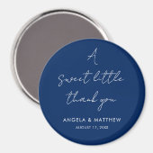 Moderne Script Elegant Wedding Vielen Dank Magnet (Vorderseite/Rückseite)