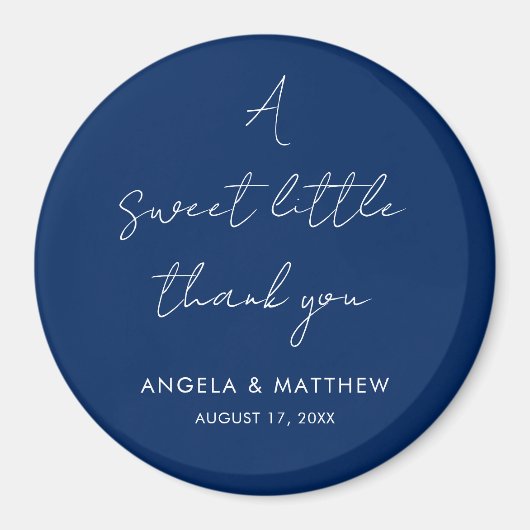 Moderne Script Elegant Wedding Vielen Dank Magnet (Vorne)