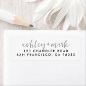 Moderne Script Elegante Chic Wedding Rücksendeadre (Insitu)