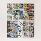 Moderne Script FAMILY 16 Foto Collage Puzzle (Vertikal)