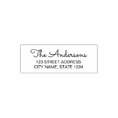 Moderne Script-Family-Adresse Permastempel (Design)