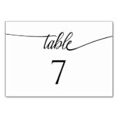 Moderne Script-Farbblockweise beliebiger Hochzeits Tischnummer (Vorderseite)