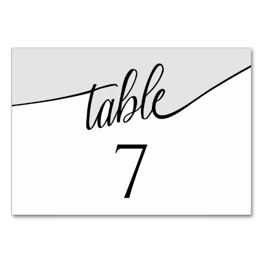 Moderne Script-Farbblockweise beliebiger Hochzeits Tischnummer (Rückseite)