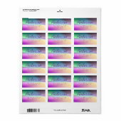 Moderne Script farbenfrohe Ombré-Rücksendeadresse Adressaufkleber (Vorne)