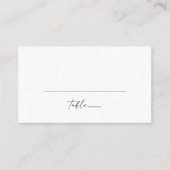 Moderne Script Flat Wedding Platzkarte (Vorderseite)