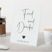 Moderne Script Food and Drinks Kinderdusche Sockelschild (In SItu)