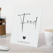 Moderne Script Food Baby Dusche Sockelschild (In SItu)