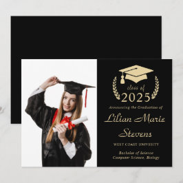 Moderne Script Foto Abschluss Announccard Ankündigung