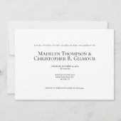 Moderne Script Foto Chic Wedding Party Einladung (Rückseite)