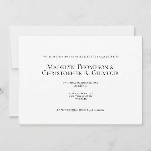 Moderne Script Foto Chic Wedding Party Einladung (Rückseite)