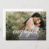 Moderne Script Foto Chic Wedding Party Einladung (Vorne/Hinten)