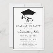 Moderne Script-Foto-Graduierungspartei Einladung (Vorderseite)