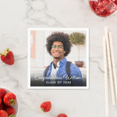 Moderne Script-Foto-Graduierungspartei Serviette (Beispiel)