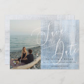 Moderne Script-Foto-Hochzeit Save The Date (Vorne/Hinten)