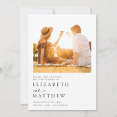 Moderne Script-Foto-Hochzeit Save The Date (Vorderseite)