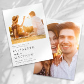 Moderne Script-Foto-Hochzeit Save The Date