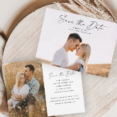 Moderne Script-Foto-Hochzeit Save The Date