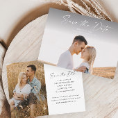 Moderne Script-Foto-Hochzeit Save The Date