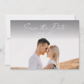 Moderne Script-Foto-Hochzeit Save The Date (Vorderseite)