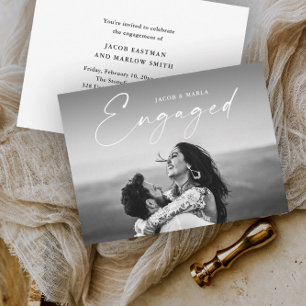 Moderne Script-Foto-Hochzeitspartei Einladung