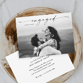 Moderne Script-Foto-Hochzeitspartei Einladung
