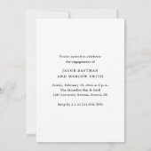 Moderne Script-Foto-Hochzeitspartei Einladung (Rückseite)