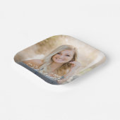 Moderne Script-Foto-Klasse 2025 Abschluss Pappteller (Gewinkelt)