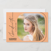 Moderne Script-Foto-Klasse der Graduation Party 20 Einladung (Vorderseite)