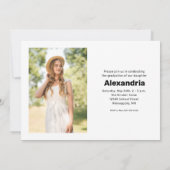 Moderne Script-Foto-Klasse der Graduation Party 20 Einladung (Rückseite)