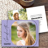 Moderne Script-Foto-Klasse der Graduation Party 20 Einladung